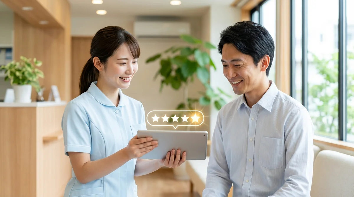 患者満足度90%以上を実現！治療院の接遇改善で口コミ評価を★4.5に上げる7つの改革ポイント