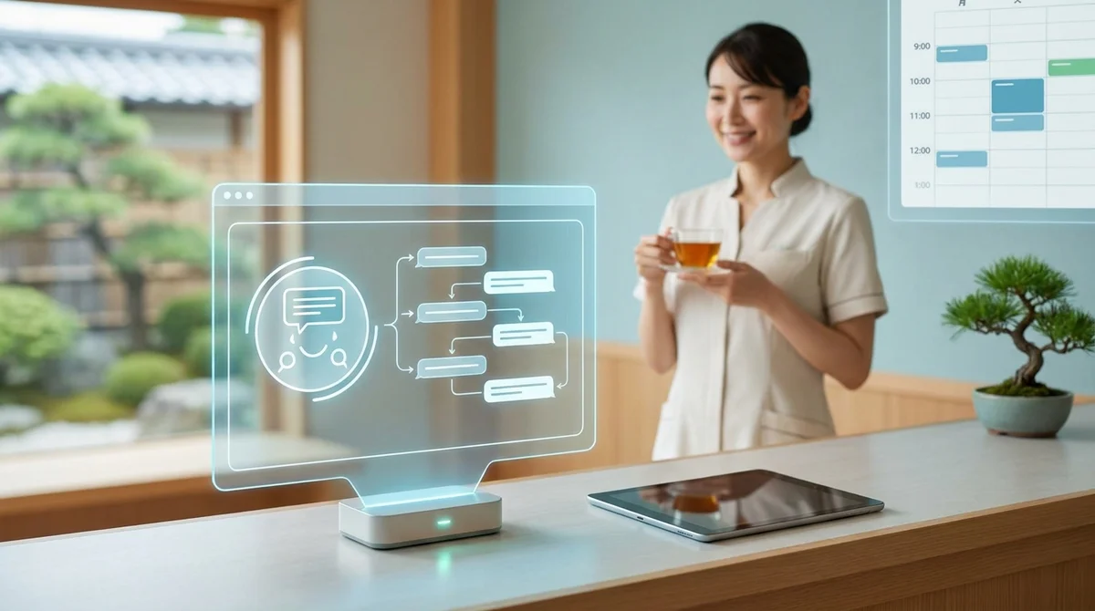 治療院の予約電話を90%削減するAI自動返信システム！受付業務の負担を月40時間軽減する導入術